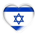 Flagge von Israel als Herz